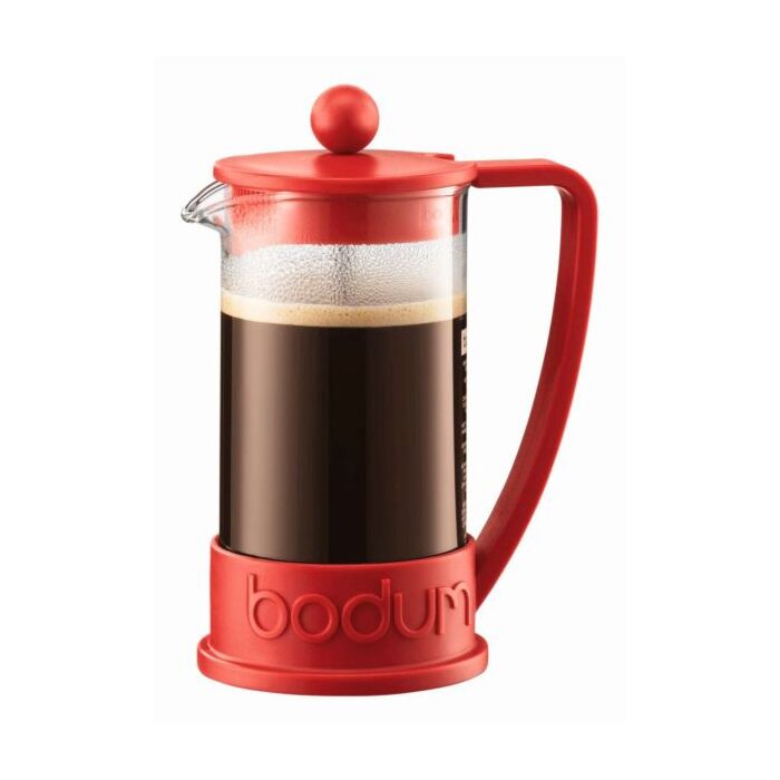 BODUM BRAZIL FRENCH PRESS COFFEE MAKER 3 CUP 0.35 L 12 OZ RED