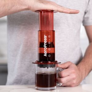 AEROPRESS CLEAR RED COFFEE MAKER